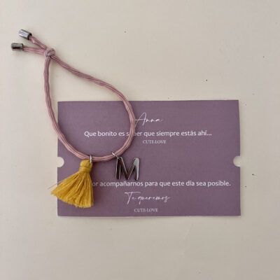 Pulsera inicial y borla