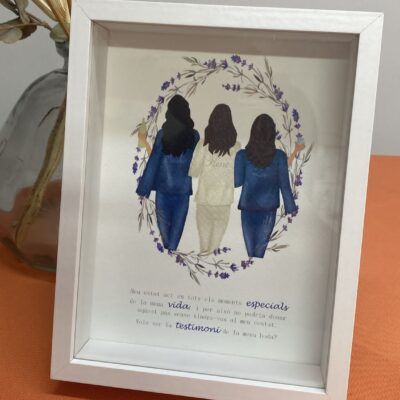 Ilustración testigos más novia